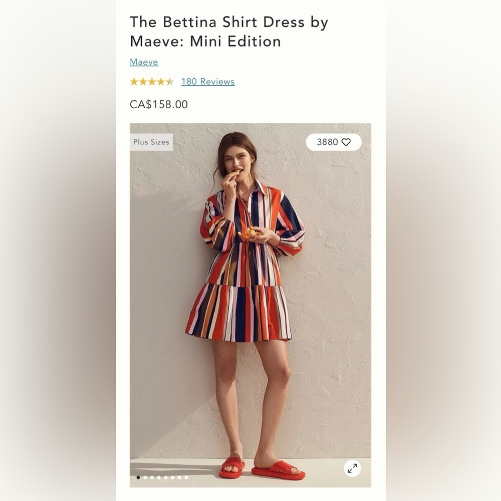 NWT Size XXS - The Bettina Shirt Dress by Maeve: Mini Edition - Picture 16 of 16